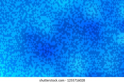 Light BLUE vector template with crystals, triangles. Illustration with set of colorful triangles. Smart design for your business advert.