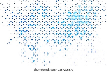 Light BLUE vector template with crystals, triangles. Abstract gradient illustration with triangles. Best design for your ad, poster, banner.