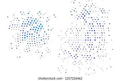 Light BLUE vector template with crystals, rectangles. Decorative design in abstract style with rectangles. Best design for your ad, poster, banner.