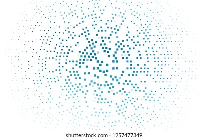 Light BLUE vector template with crystals, rectangles. Rectangles on abstract background with colorful gradient. Best design for your ad, poster, banner.