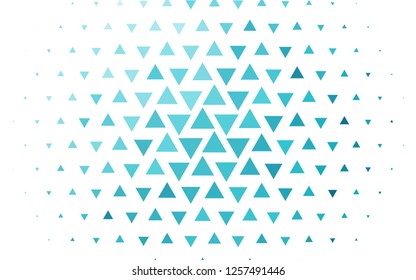 Light BLUE vector template with crystals, triangles. Decorative design in abstract style with triangles. Best design for your ad, poster, banner.