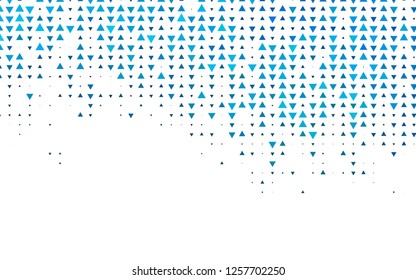 Light BLUE vector template with crystals, triangles. Decorative design in abstract style with triangles. Pattern for busines ad, booklets, leaflets