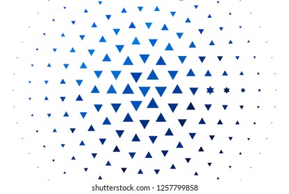 Light BLUE vector template with crystals, triangles. Illustration with set of colorful triangles. Pattern can be used for websites.