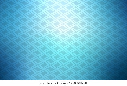 Light BLUE vector template with crystals, rectangles. Decorative design in abstract style with rectangles. Best design for your ad, poster, banner.