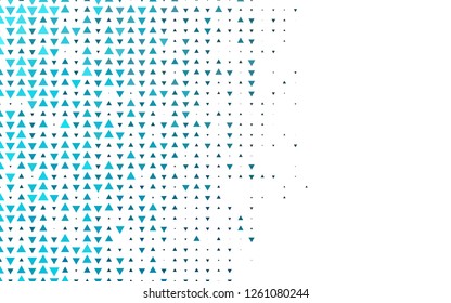 Light BLUE vector template with crystals, triangles. Triangles on abstract background with colorful gradient. Best design for your ad, poster, banner.