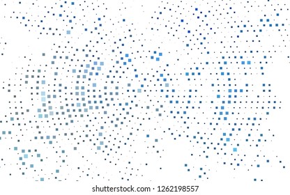 Light BLUE vector template with crystals, rectangles. Glitter abstract illustration with rectangular shapes. The template can be used as a background.