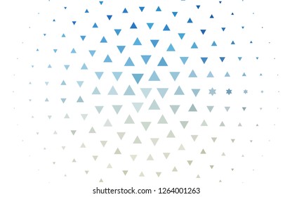 Light BLUE vector template with crystals, triangles. Abstract gradient illustration with triangles. Smart design for your business advert.