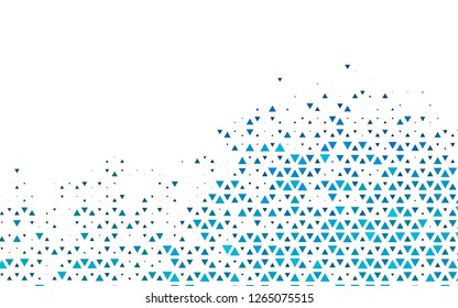 Light BLUE vector template with crystals, triangles. Decorative design in abstract style with triangles. Template for wallpapers.