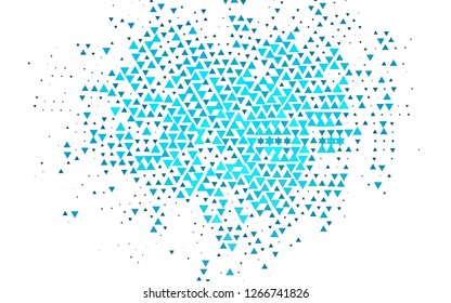 Light BLUE vector template with crystals, triangles. Glitter abstract illustration with triangular shapes. Best design for your ad, poster, banner.