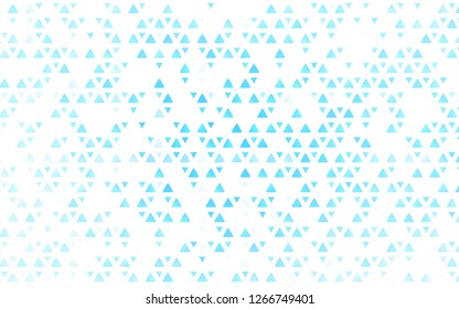 Light BLUE vector template with crystals, triangles. Abstract gradient illustration with triangles. Smart design for your business advert.