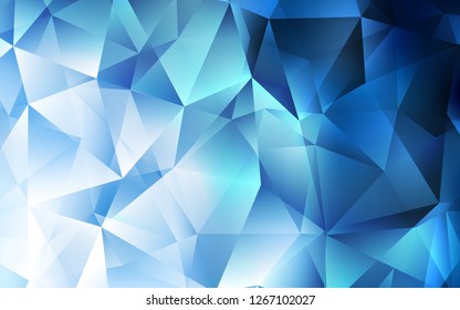 Light BLUE vector template with crystals, triangles. Modern abstract illustration with colorful triangles. Best design for your ad, poster, banner.
