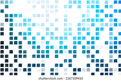 Light BLUE vector template with crystals, rectangles. Rectangles on abstract background with colorful gradient. Pattern for busines ad, booklets, leaflets