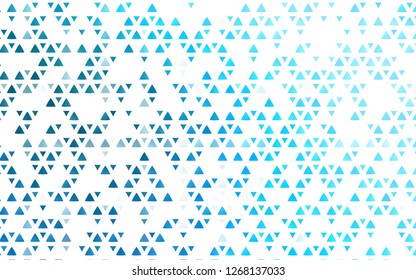 Light BLUE vector template with crystals, triangles. Decorative design in abstract style with triangles. Smart design for your business advert.