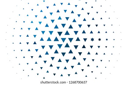 Light BLUE vector template with crystals, triangles. Triangles on abstract background with colorful gradient. Modern template for your landing page.