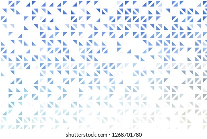 Light BLUE vector template with crystals, triangles. Modern abstract illustration with colorful triangles. Pattern can be used for websites.