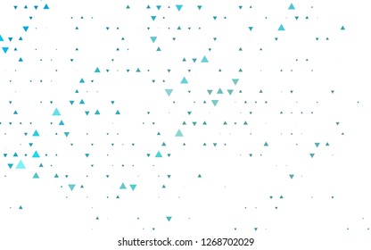 Light BLUE vector template with crystals, triangles. Decorative design in abstract style with triangles. Template for wallpapers.
