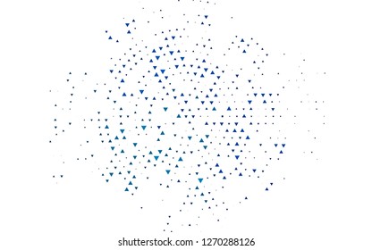 Light BLUE vector template with crystals, triangles. Illustration with set of colorful triangles. Template for wallpapers.