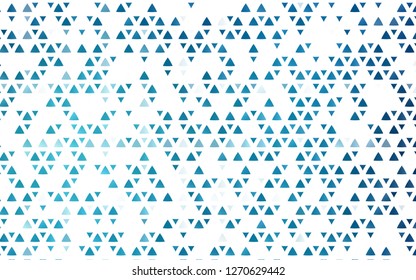 Light BLUE vector template with crystals, triangles. Beautiful illustration with triangles in nature style. Best design for your ad, poster, banner.