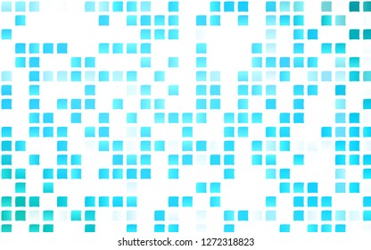 Light BLUE vector template with crystals, rectangles. Beautiful illustration with rectangles and squares. Pattern can be used for websites.