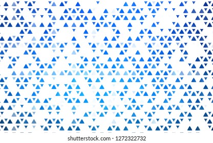 Light BLUE vector template with crystals, triangles. Decorative design in abstract style with triangles. Smart design for your business advert.