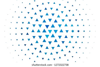 Light BLUE vector template with crystals, triangles. Triangles on abstract background with colorful gradient. Modern template for your landing page.