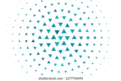Light BLUE vector template with crystals, triangles. Triangles on abstract background with colorful gradient. Best design for your ad, poster, banner.