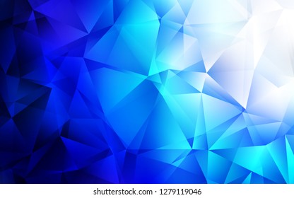 Light BLUE vector template with crystals, triangles. Decorative design in abstract style with triangles. The template can be used as a background.