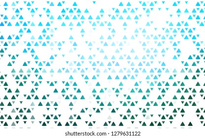 Light BLUE vector template with crystals, triangles. Decorative design in abstract style with triangles. Pattern for commercials.
