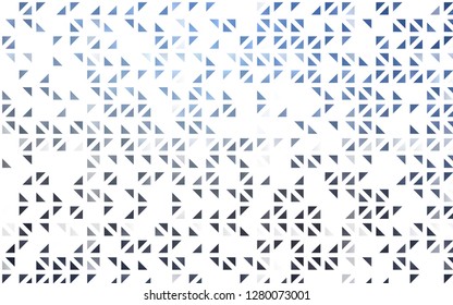 Light BLUE vector template with crystals, triangles. Beautiful illustration with triangles in nature style. Pattern for busines ad, booklets, leaflets