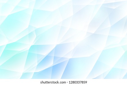 Light BLUE vector template with crystals, triangles. Triangles on abstract background with colorful gradient. Pattern for booklets, leaflets