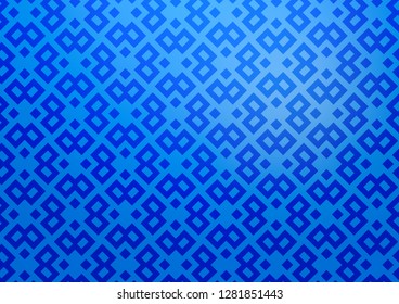 Light BLUE vector template with crystals, rectangles. Glitter abstract illustration with rectangular shapes. Best design for your ad, poster, banner.