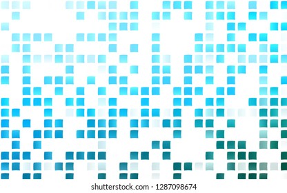 Light BLUE vector template with crystals, rectangles. Decorative design in abstract style with rectangles. Pattern can be used for websites.