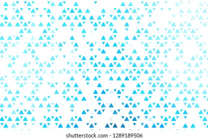 Light BLUE vector template with crystals, triangles. Decorative design in abstract style with triangles. Smart design for your business advert.