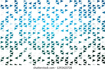 Light BLUE vector template with crystals, triangles. Modern abstract illustration with colorful triangles. Best design for your ad, poster, banner.
