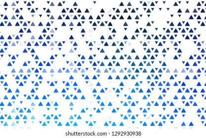 Light BLUE vector template with crystals, triangles. Modern abstract illustration with colorful triangles. Pattern for commercials.