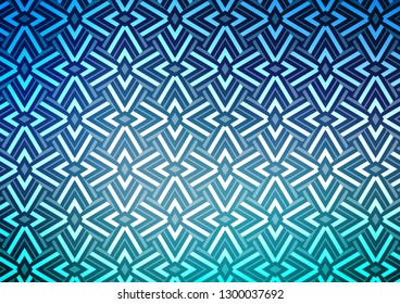 Light BLUE vector template with crystals, triangles. Triangles on abstract background with colorful gradient. Best design for your ad, poster, banner.