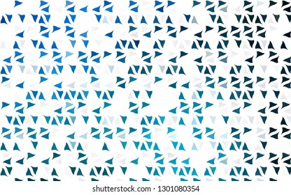 Light BLUE vector template with crystals, triangles. Beautiful illustration with triangles in nature style. Best design for your ad, poster, banner.