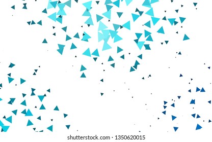 Light BLUE vector template with crystals, triangles. Beautiful illustration with triangles in nature style. Best design for your ad, poster, banner.