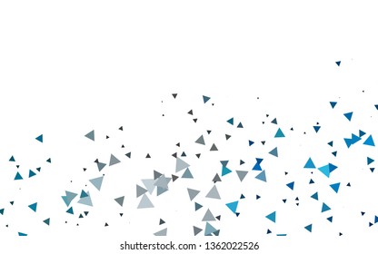 Light BLUE vector template with crystals, triangles. Glitter abstract illustration with triangular shapes. Modern template for your landing page.