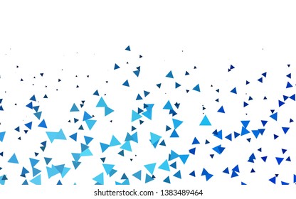 Light BLUE vector template with crystals, triangles. Illustration with set of colorful triangles. Template for wallpapers.