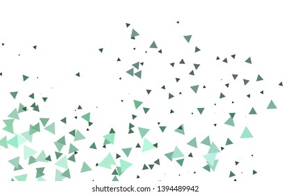 Light BLUE vector template with crystals, triangles. Glitter abstract illustration with triangular shapes. Best design for your ad, poster, banner.