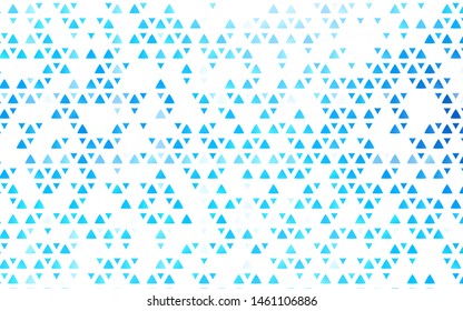 Light BLUE vector template with crystals, triangles. Glitter abstract illustration with triangular shapes. Pattern can be used for websites.