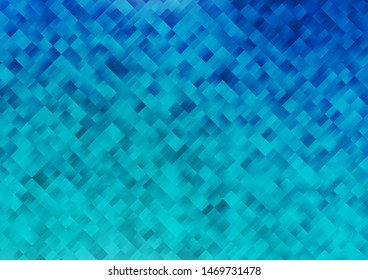 Light BLUE vector template with crystals, rectangles. Illustration with set of colorful rectangles. Pattern for commercials.