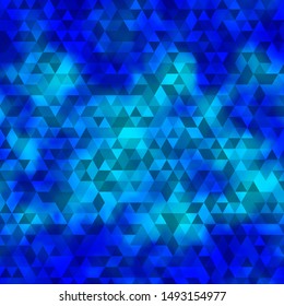 Light BLUE vector template with crystals, triangles. Modern abstract illustration with colorful triangles. Best design for posters, banners.