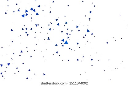 Light BLUE vector template with crystals, triangles. Illustration with set of colorful triangles. Smart design for your business advert.