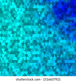 Light BLUE vector template with crystals, triangles. Modern abstract illustration with colorful triangles. Pattern for booklets, leaflets