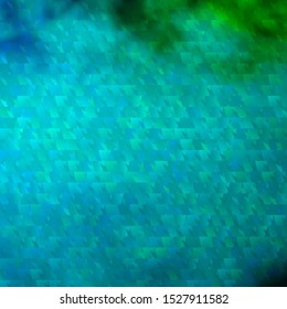 Light BLUE vector template with crystals, triangles. Beautiful illustration with triangles in nature style. Pattern for websites.