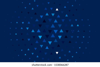 Light BLUE vector template with crystals, triangles. Modern abstract illustration with colorful triangles. Pattern for commercials.