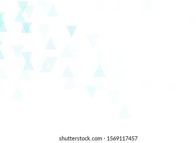 Light BLUE vector template with crystals, triangles. Abstract gradient illustration with triangles. Best design for poster, banner.