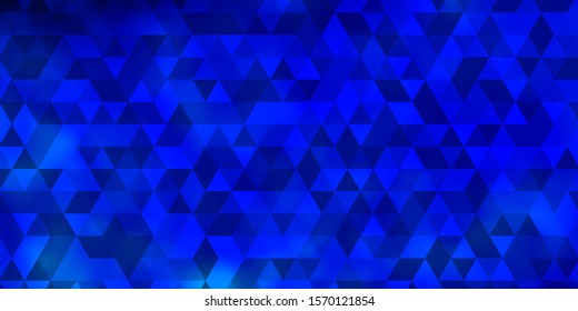 Light BLUE vector template with crystals, triangles. Glitter abstract illustration with triangular shapes. Pattern for booklets, leaflets